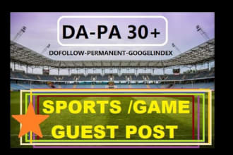 do guest post on top sports blogs with high da keyword ranking
