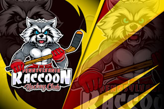do dynamic cartoon sports logo design for any team or events