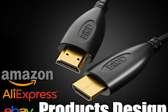 create amazon, aliexpress, ebay 3d products design