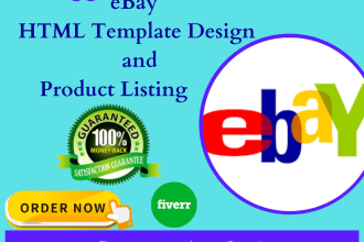 do ebay seo product listing and html template design