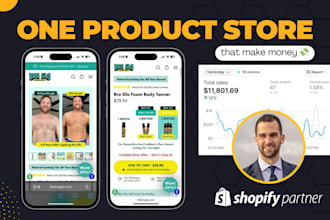 create a branded one product shopify store for dropshipping