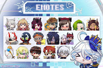 draw custom emotes, sub badges for twitch, discord, vtuber