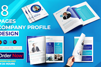 create a modern and eye catching company profile for your business