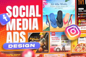 do facebook ad images, ads design, and instagram ad creatives for any business