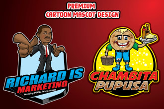 create cartoon sports mascot logo design