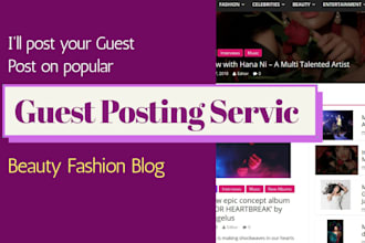 post your guest post on popular beauty fashion blog