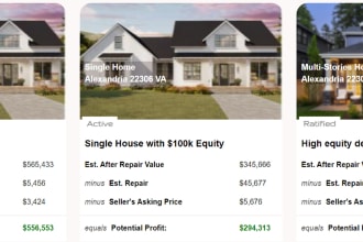 build website for real estate wholesalers