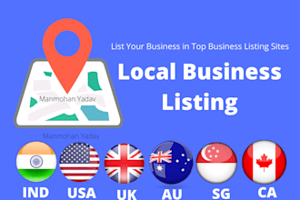 do USA, UK, ca, au, local business listings or local citations