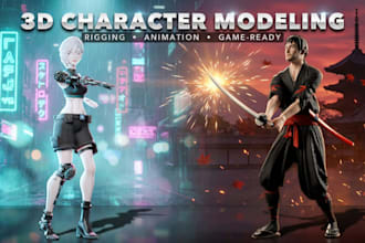 do 3d modelling, rigging and animation in blender or maya