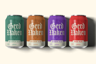 design a beer beverage label and packaging