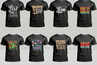 design eye catching minimalist, bulk, typographic t shirt