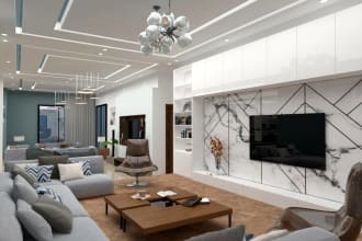do architectural interior design rendering and 3d floor plan