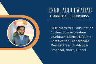 set up  courses with learndash lms and buddyboss