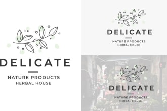 design watercolor logo and brand style guide