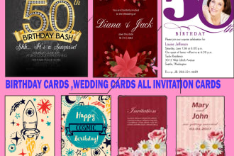 design wedding,birthday,party and event invitation card within 10hrs
