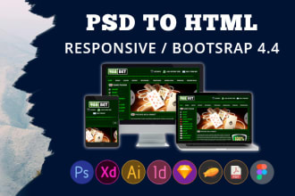 convert psd to html