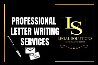 write professional business and legal letters