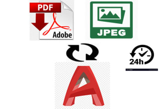 draft autocad 2d drawings from your pdf, sketch or image