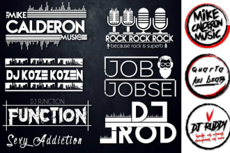 design dj ,typography or music producer logo