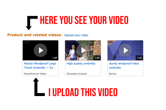 upload amazon product video of your listing