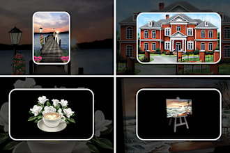 make landscape illustration and background concept art
