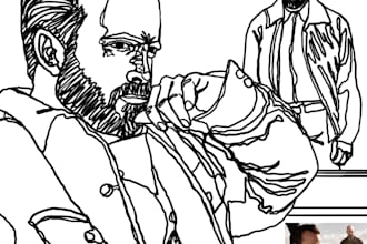 one line art minimalist portraits and illustrations