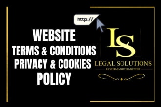 draft terms and conditions and privacy policies