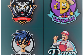 do extra unique and highly attractive mascot or cartoonist logo for your brand