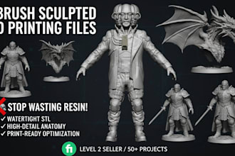 sculpt high detail zbrush characters and miniatures for 3d printing