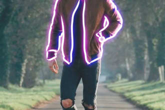 edit neon lights on photo of your choice