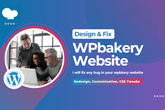 design, fix, and update your wpbakery wordpress website