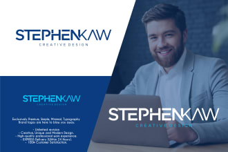 do minimalist name text logo or lettermark