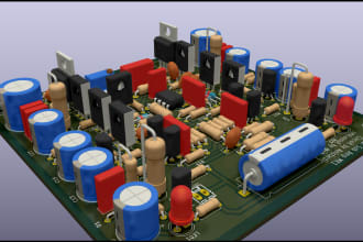 draw circuit, layout pcb or iot project and make 3d model