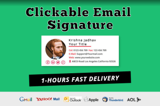 create clickable HTML email signature