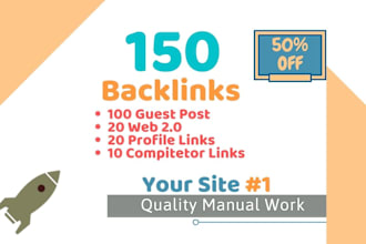 make 150 dofollow backlinks for website ranking
