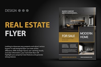 design real estate flyer or magazine ad