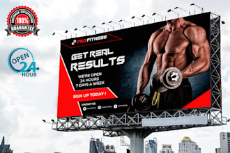 design any billboard, large banner, roll up banner ads