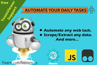 create imacros script for web automation and web scraping