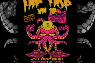design party flyer, event, or poster illustration artwork