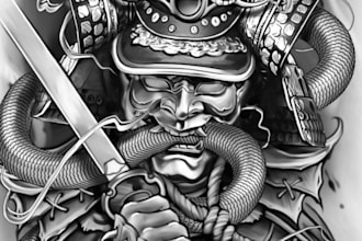 create super artistic tattoo designs in japanese style