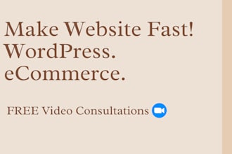 speed up your wordpress site, ecommerce, blog, woocommerce website, elementor