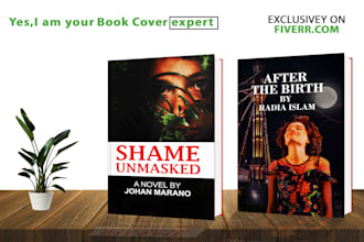do book cover, kindle cover, e book and book interior design