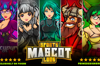 design a sports mascot logo for twitch, youtube and esports
