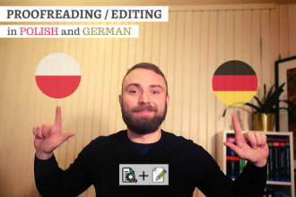 proofread and edit german or polish material