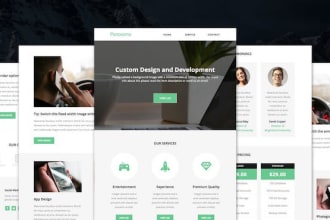 design and develop mailchimp editable email template