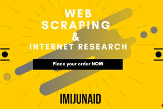 do internet search, data mining, web scraping, research