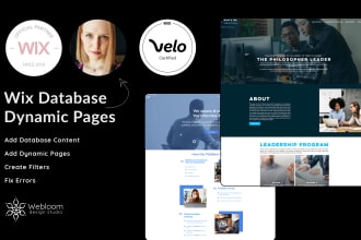 do wix dynamic pages and set up wix database