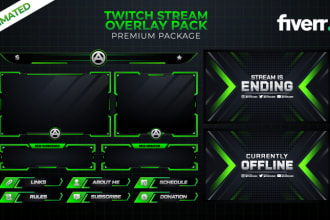 design professional twitch overlay for streamers
