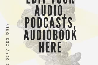 edit your audio, format your files, reduce noise and mixdown