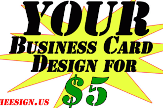 design your business card and provide ready to print format